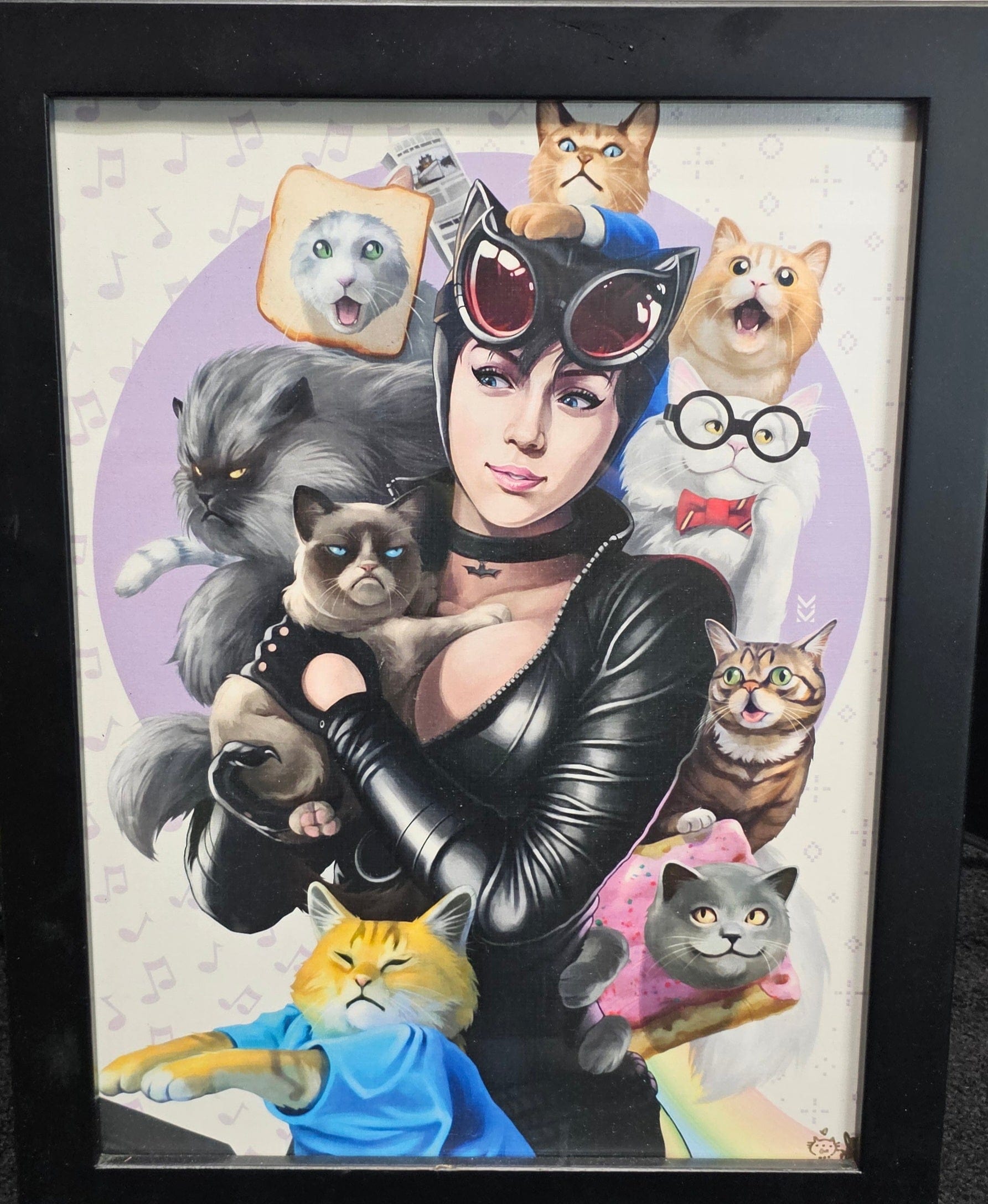Catwoman & Iconic Cats Pop Culture Art Print - Vault 82