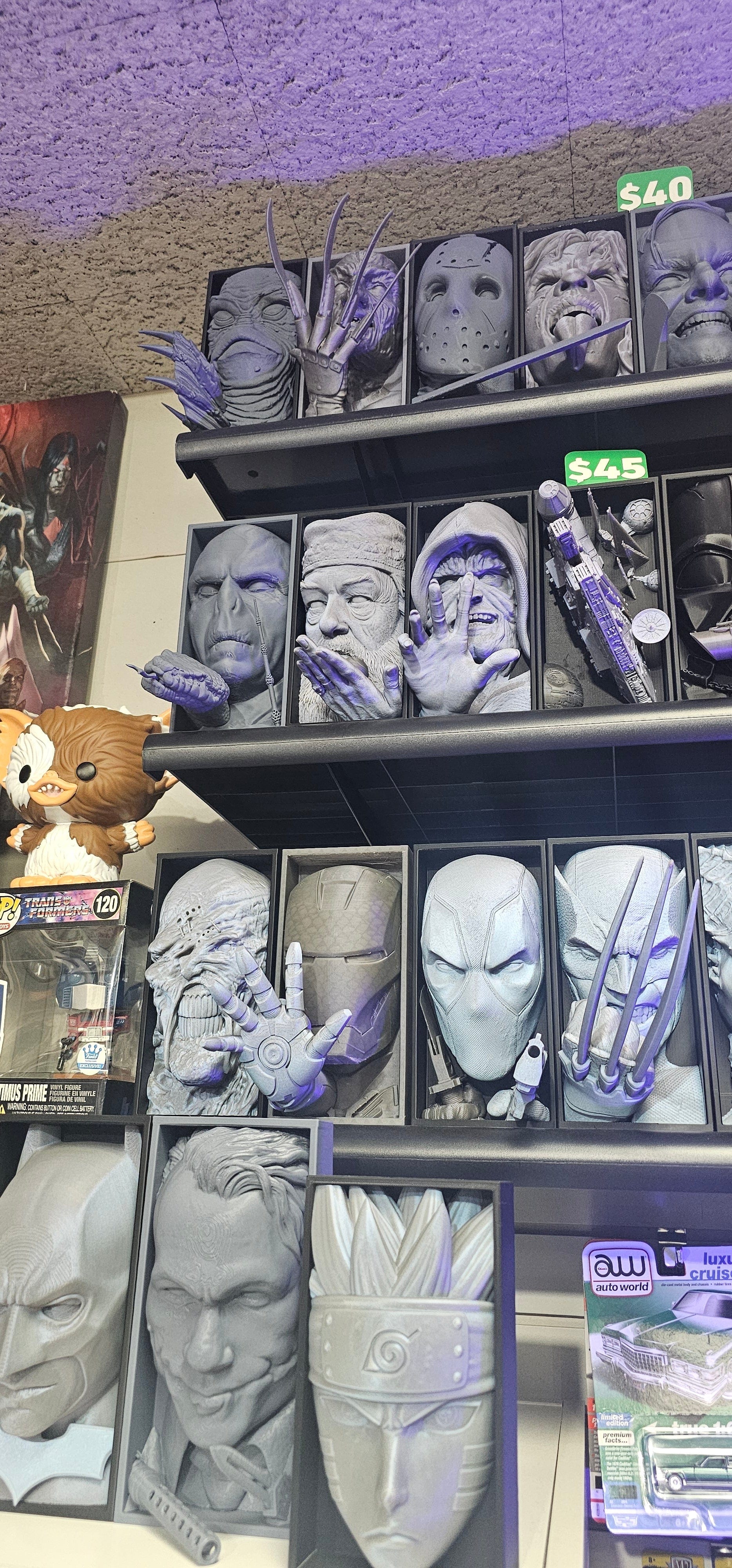 3D Prints - Classic horror, comics, anime, and movies