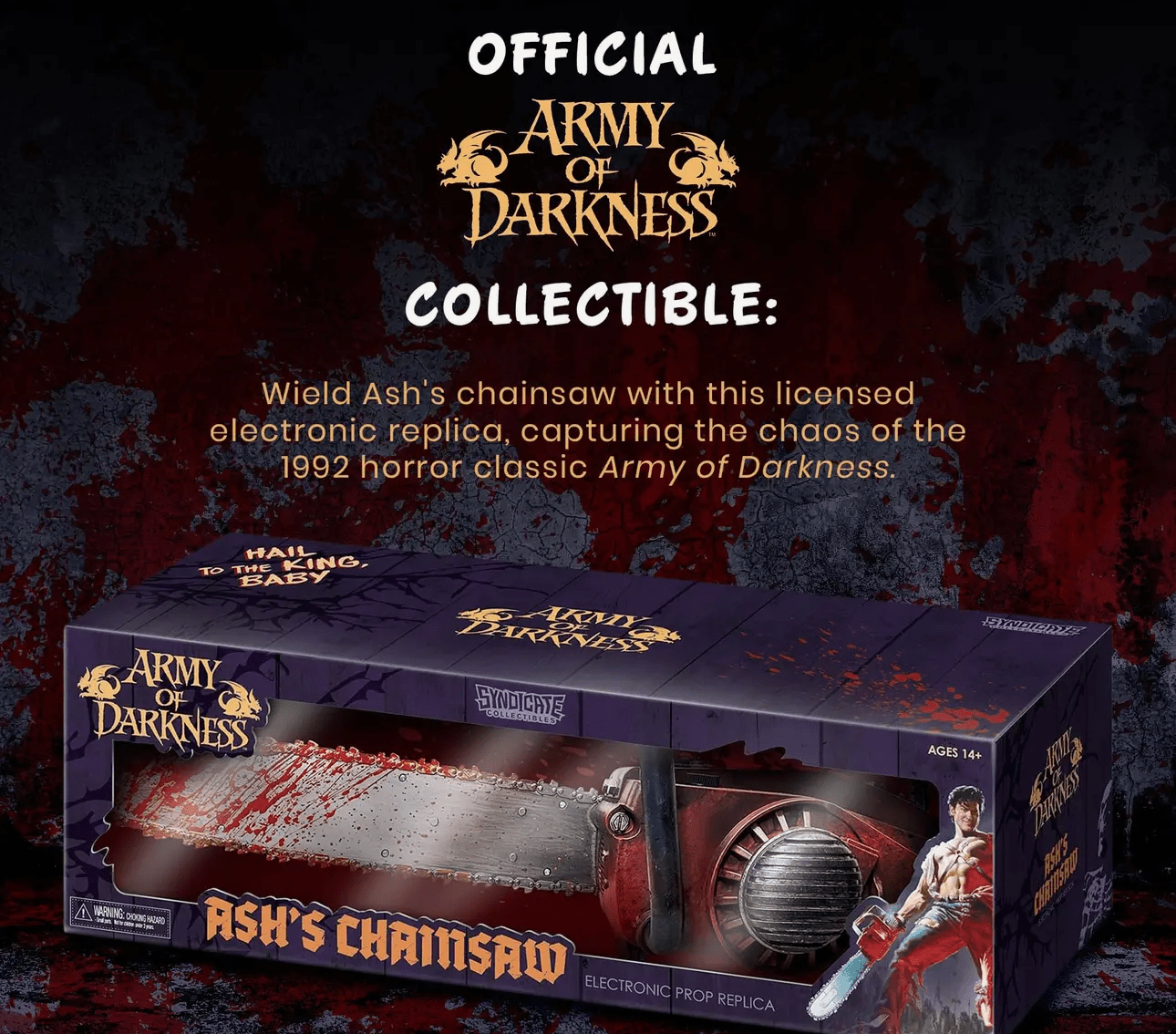 Army of Darkness – Ash's Chainsaw Electronic Prop Replica (Syndicate Collectibles) - Vault 82
