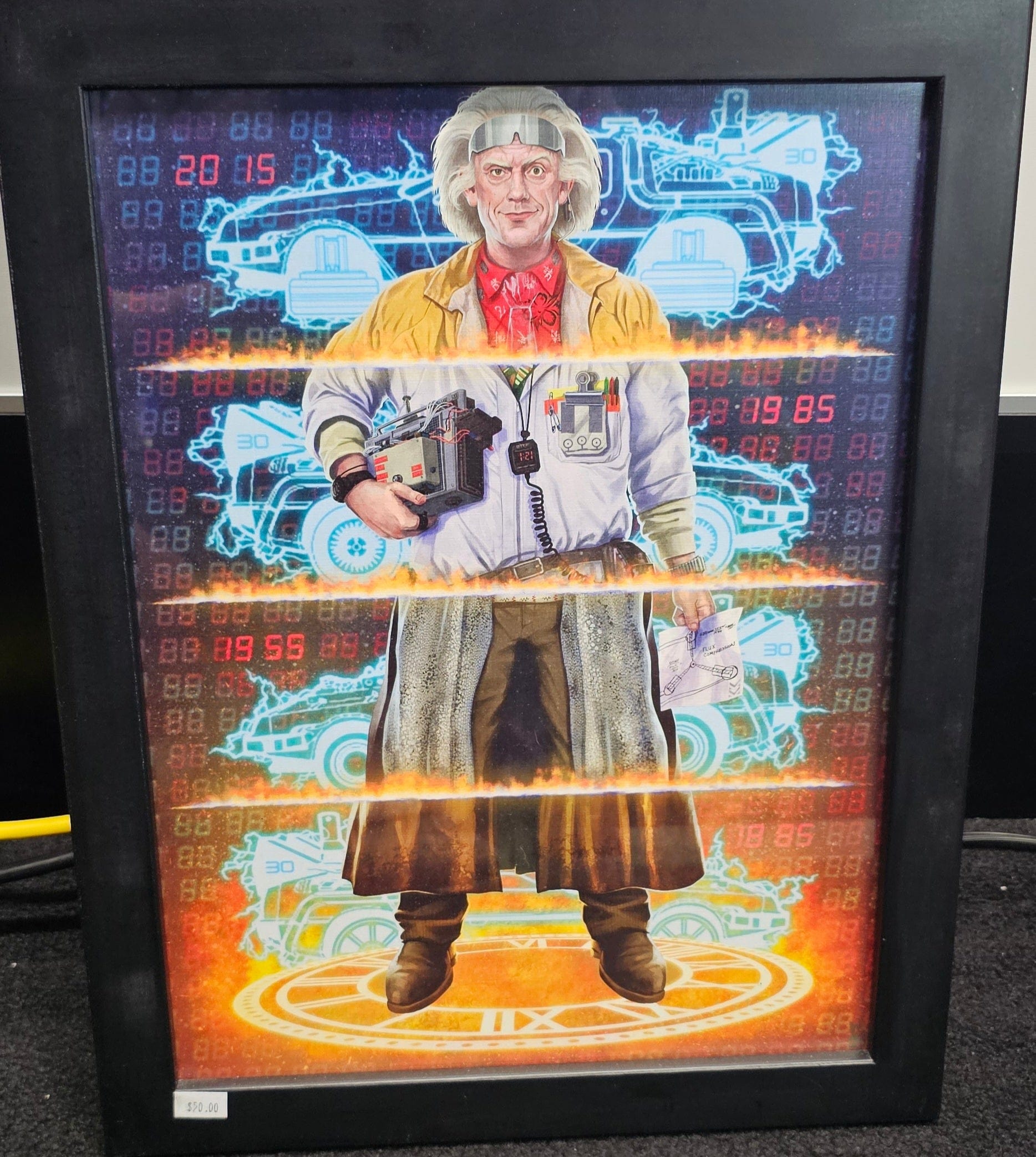 Back to the Future Doc Brown Time Travel Art Print - Vault 82