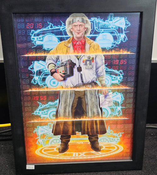 Back to the Future Doc Brown Time Travel Art Print - Vault 82