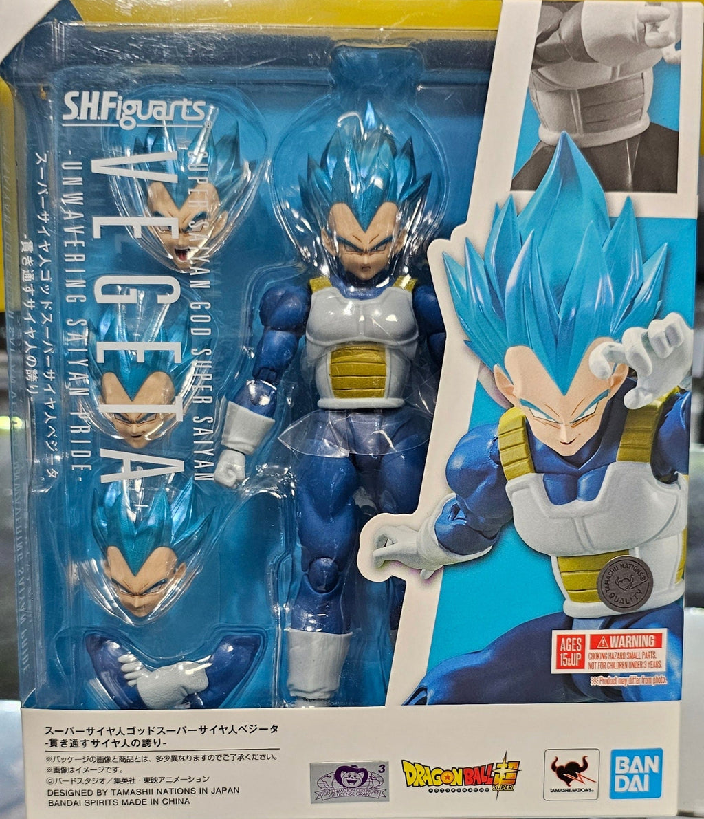 Dragon Ball Z - S.H.Figuarts Super Saiyan God Super Saiyan Vegeta - Unwavering Saiyan Pride - Vault 82