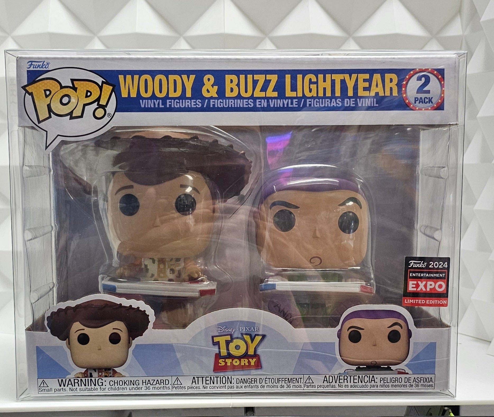 Funko Pop! Disney Pixar Toy Story - Woody & Buzz Lightyear 2 - Pack (2024 Entertainment Expo Limited Edition) Vinyl Figures - Vault 82