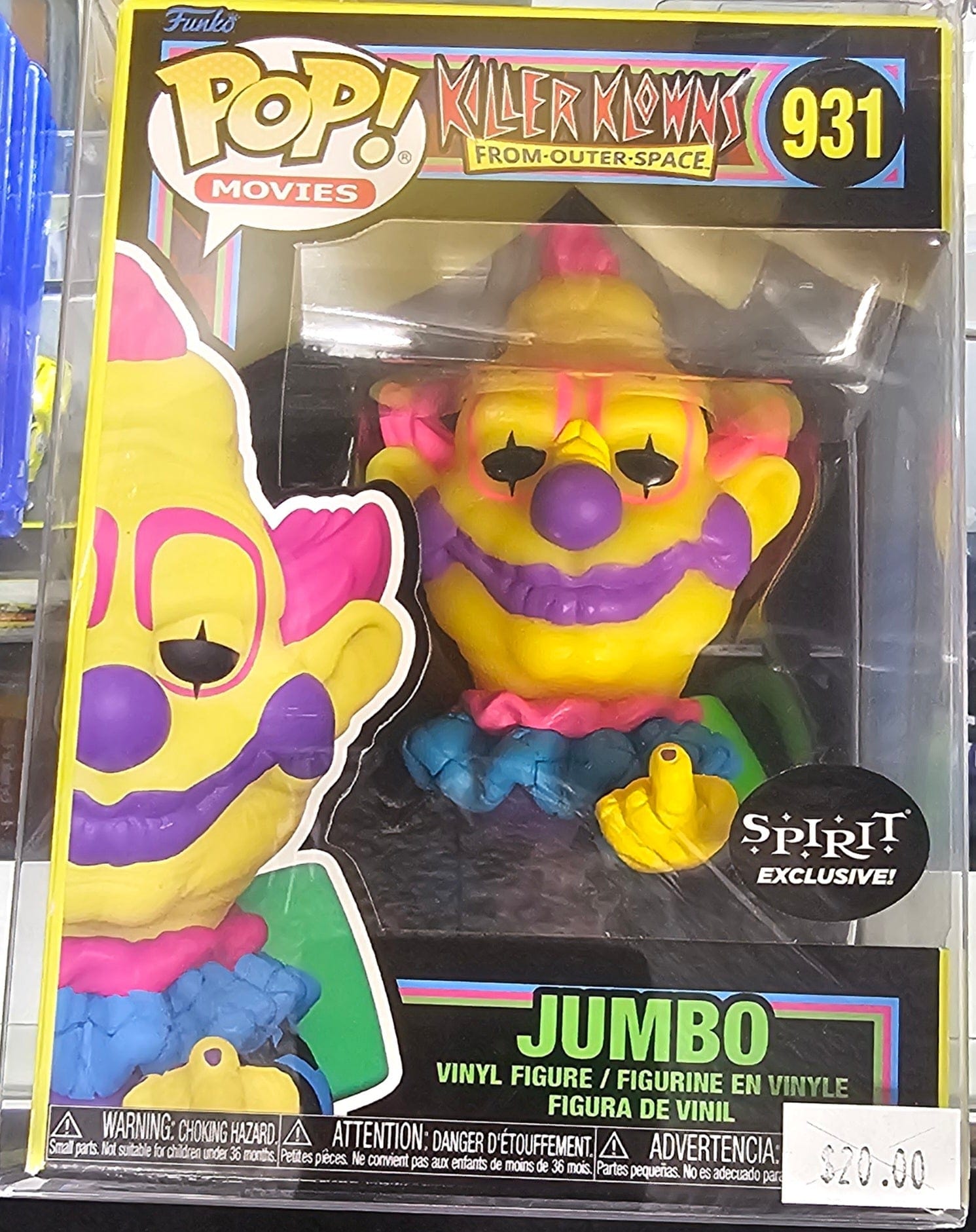 Funko Pop! Movies: Killer Klowns From Outer Space - Jumbo 931 (Spirit Exclusive) - Vault 82