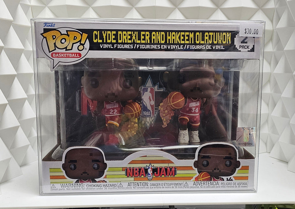 Funko Pop! NBA Jam: Clyde Drexler and Hakeem Olajuwon 2 - Pack Vinyl Figures - Vault 82