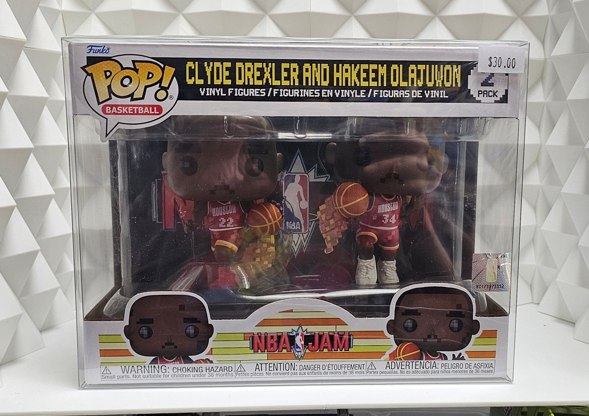 Funko Pop! NBA Jam: Clyde Drexler and Hakeem Olajuwon 2 - Pack Vinyl Figures - Vault 82