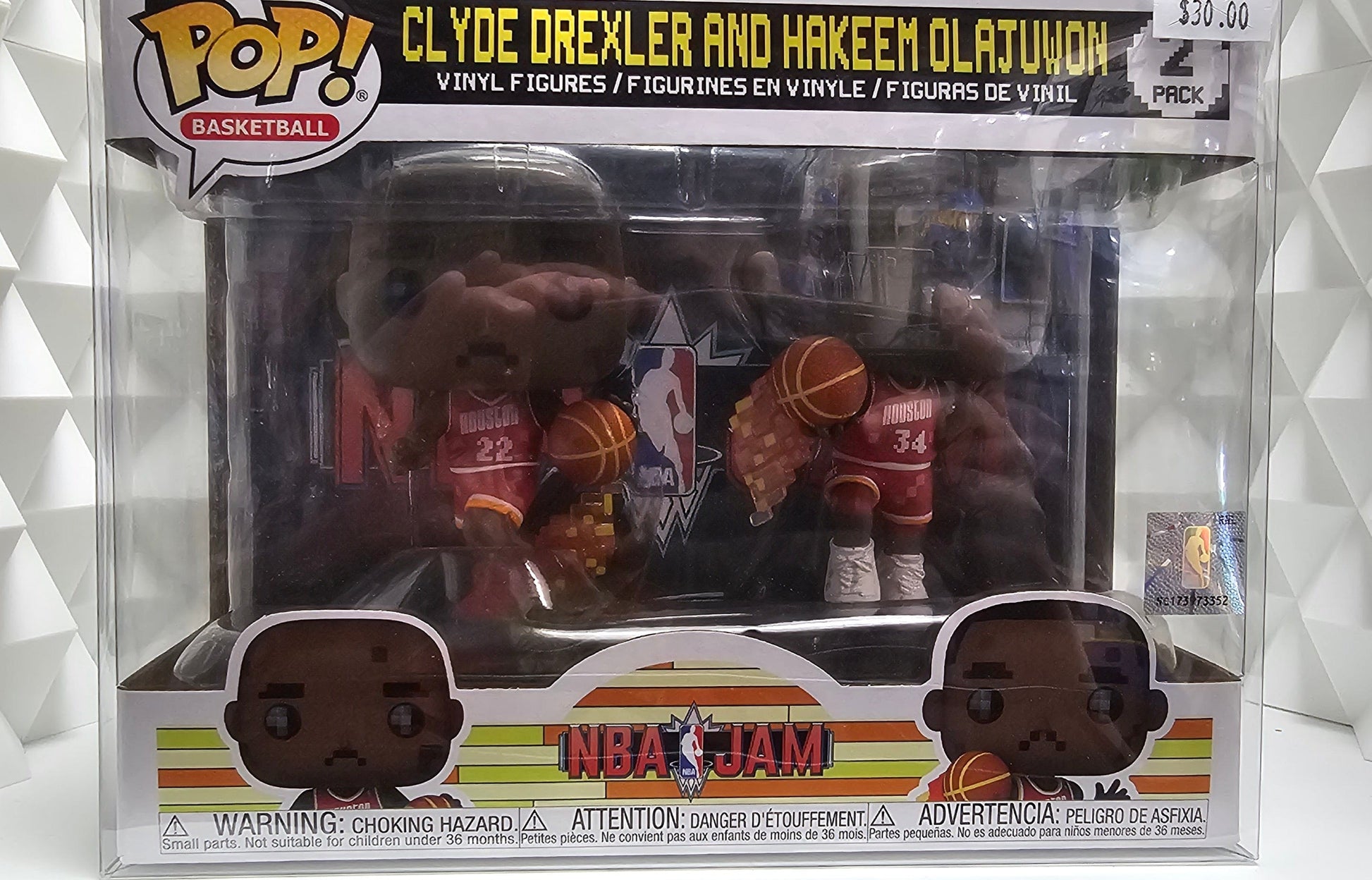 Funko Pop! NBA Jam: Clyde Drexler and Hakeem Olajuwon 2 - Pack Vinyl Figures - Vault 82
