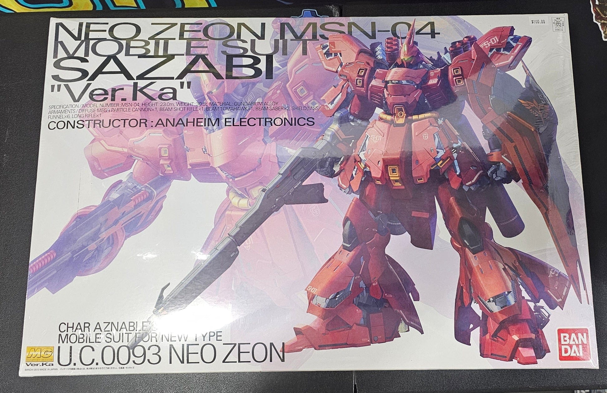 Gundam MG Sazabi Ver. Ka 1/100 Scale Model Kit - Vault 82