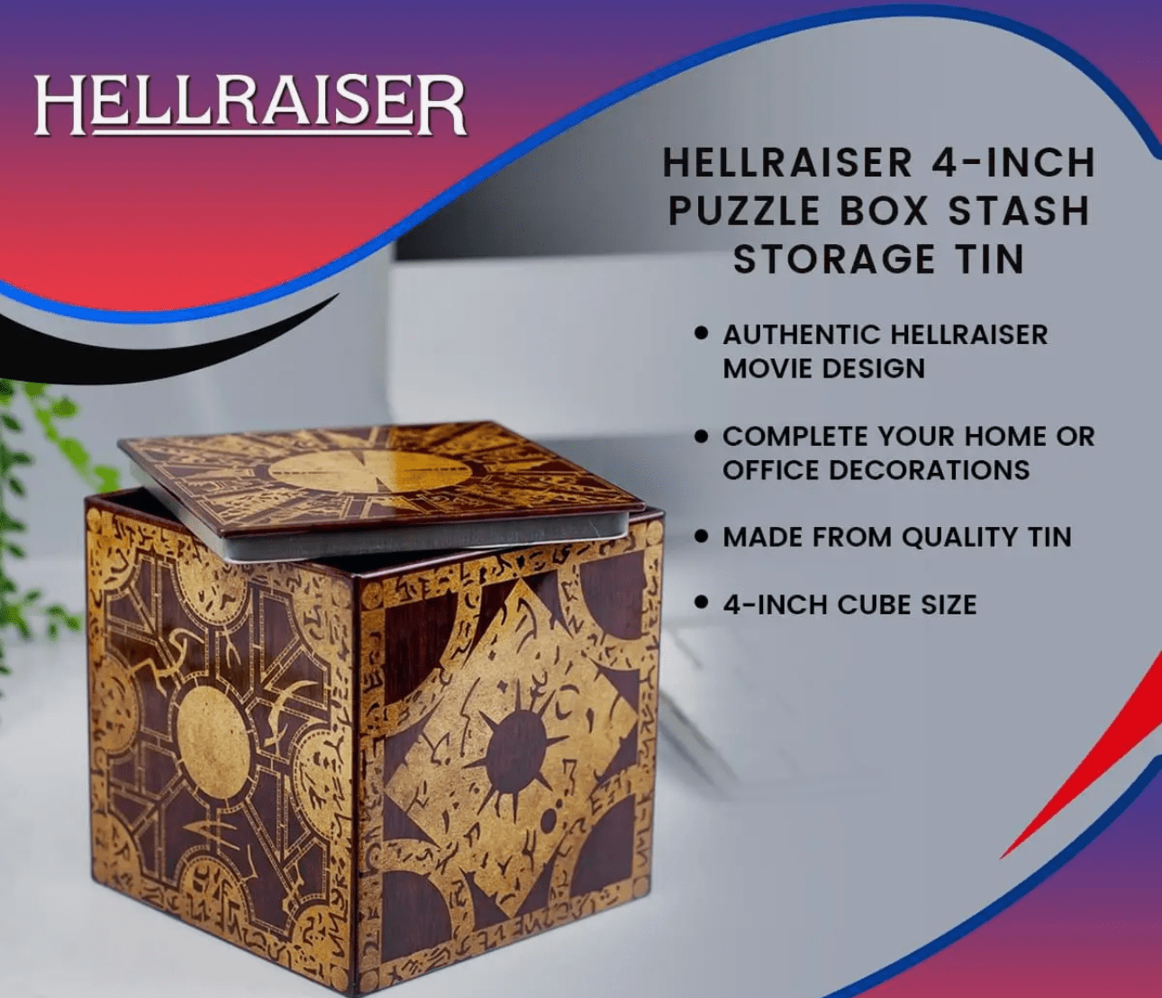 Hellraiser – 4 - Inch Puzzle Box Stash Storage Tin - Vault 82