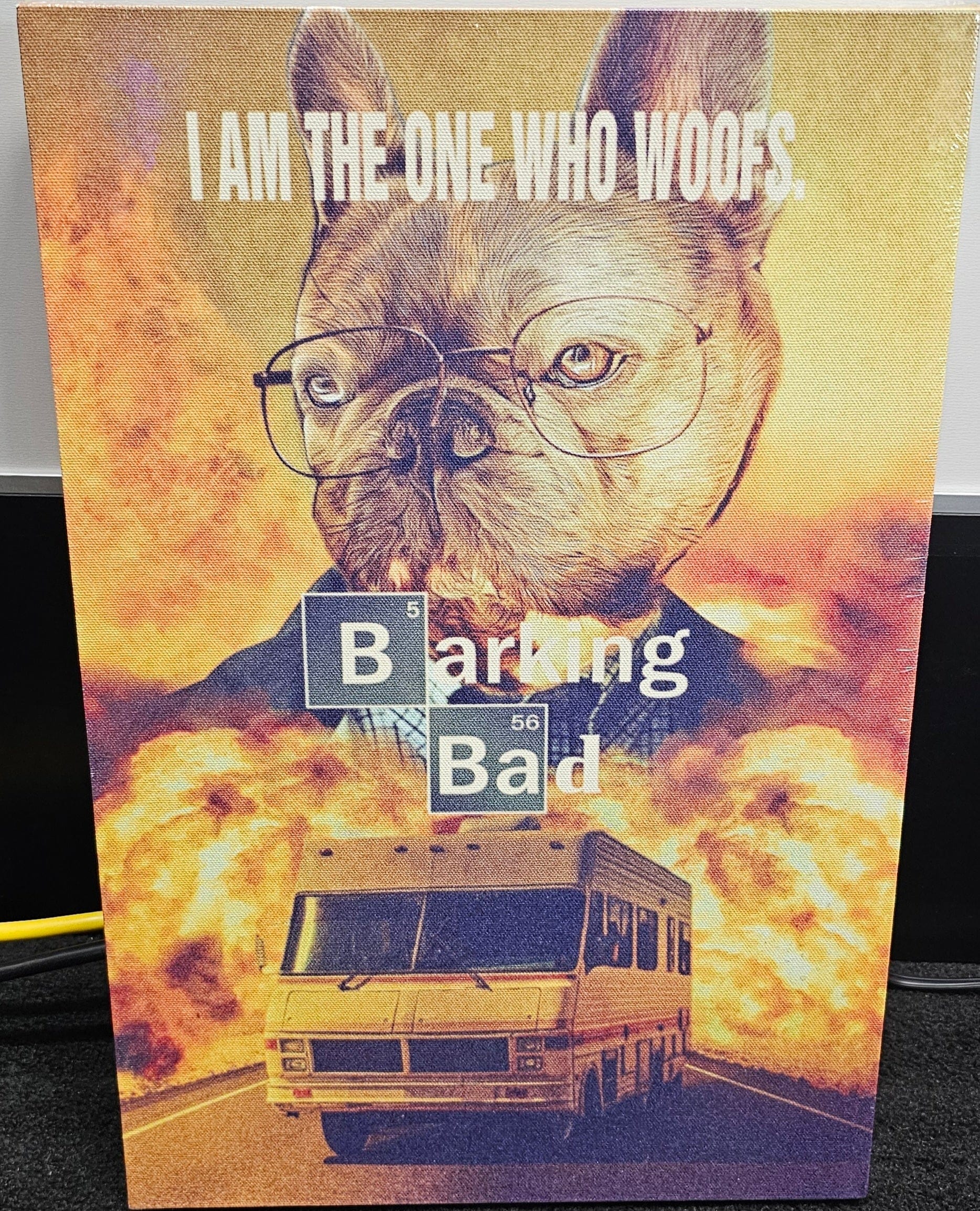 I Am The One Who Woofs Barking Bad French Bulldog Canvas Art - Vault 82