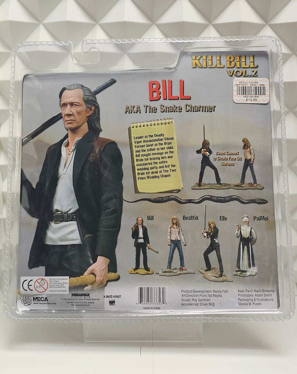Kill Bill Vol. 2 - Bill Action Figure (AKA The Snake Charmer) From NECA - Vault 82