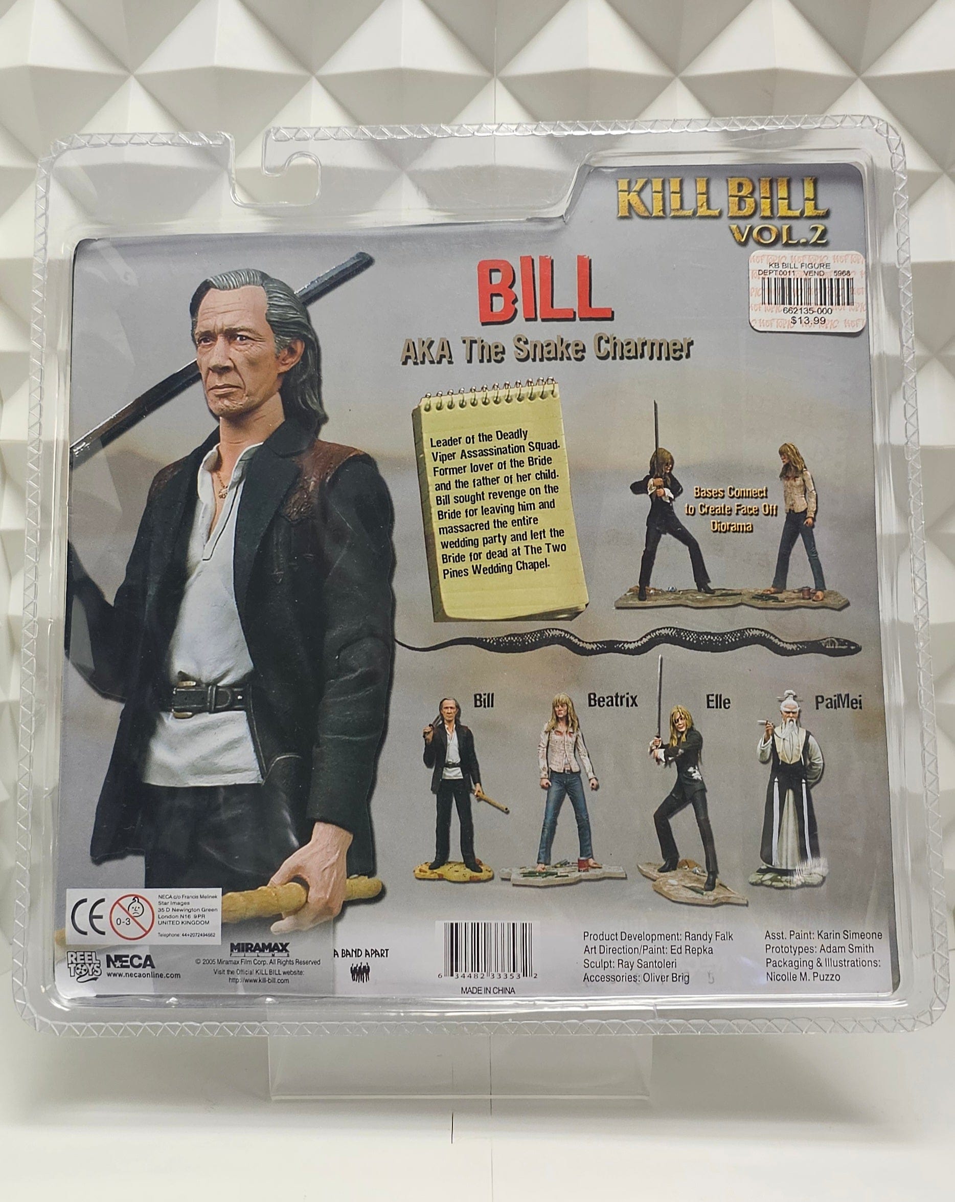 Kill Bill Vol. 2 - Bill Action Figure (AKA The Snake Charmer) From NECA - Vault 82