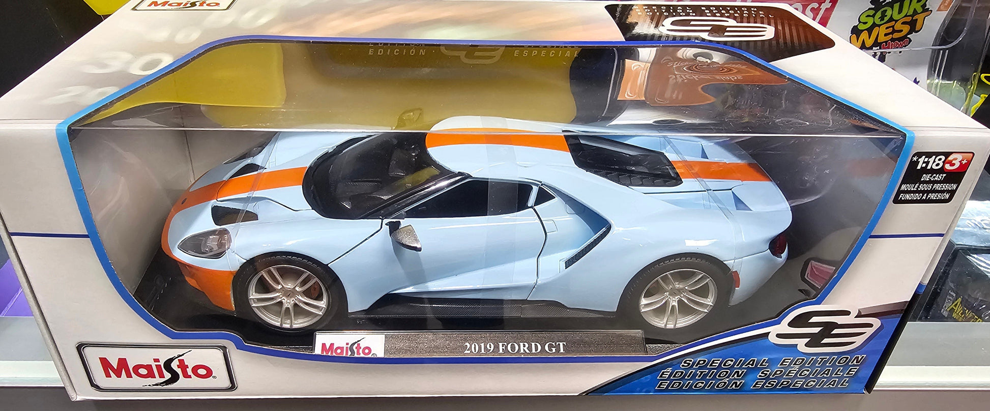 Maisto Special Edition 1:18 2019 Ford GT Die - Cast Model (Gulf Livery) - Vault 82