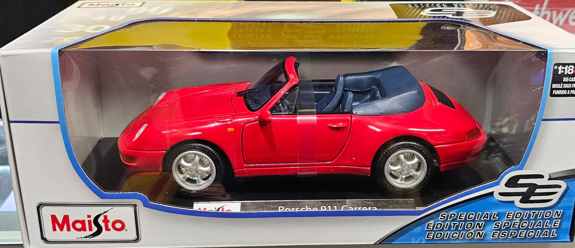 Maisto Special Edition 1:18 Porsche 911 Carrera Convertible Die - Cast Model - Vault 82