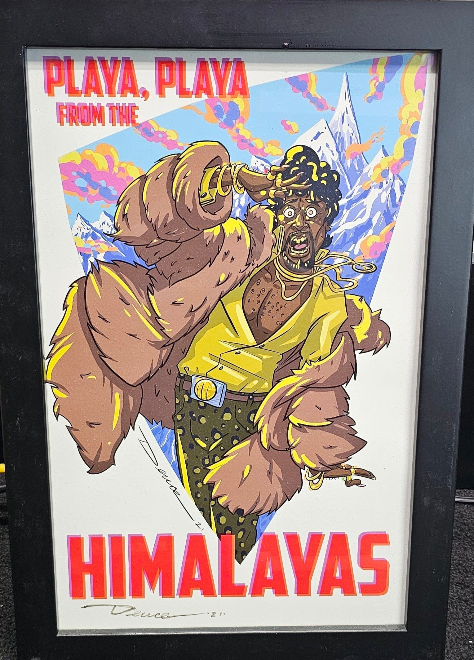 Playa, Playa from the Himalayas Yeti / Sasquatch in Pimp Gear Art Print - Vault 82