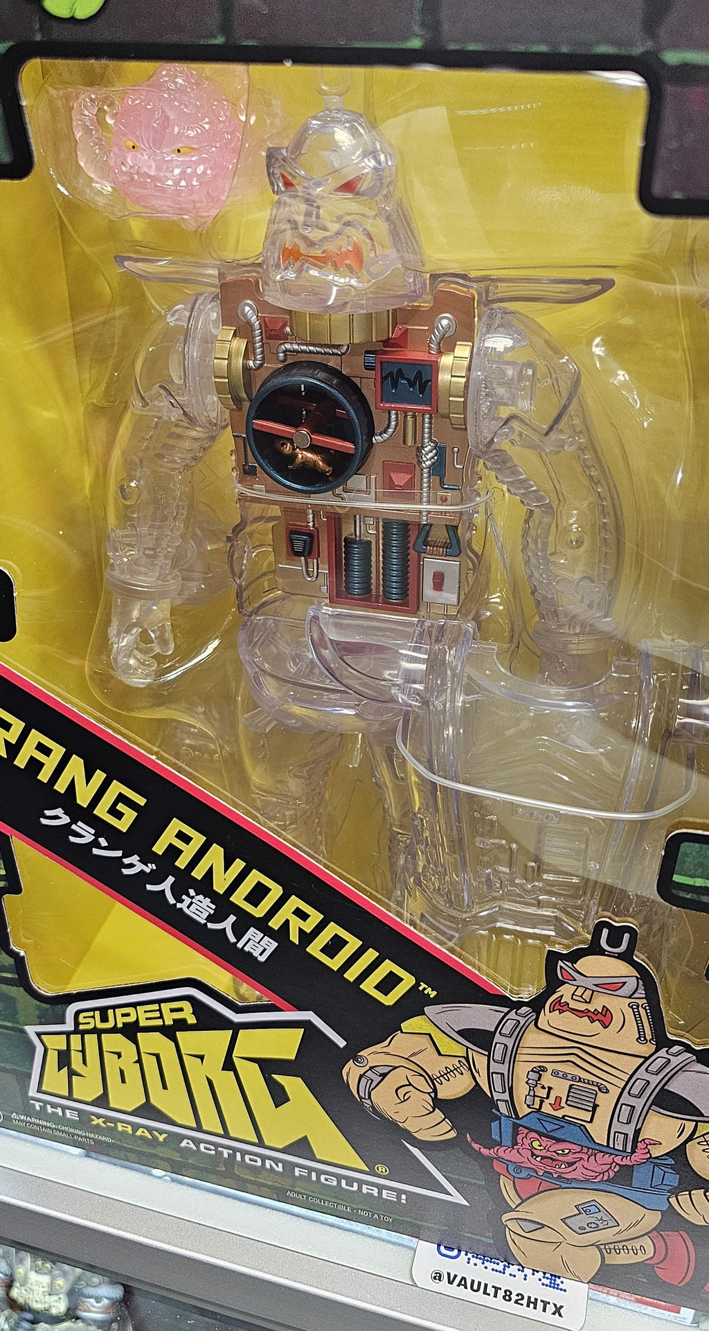 Super 7 TMNT Krang Android Body (Clear) super Cyborg Vinyl Figure - Vault 82
