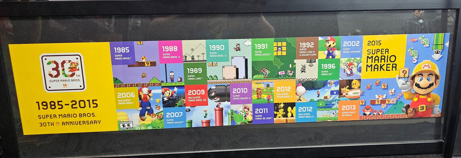 Super Mario Bros. 30th Anniversary 1985 - 2015 Game History Art Print - Vault 82