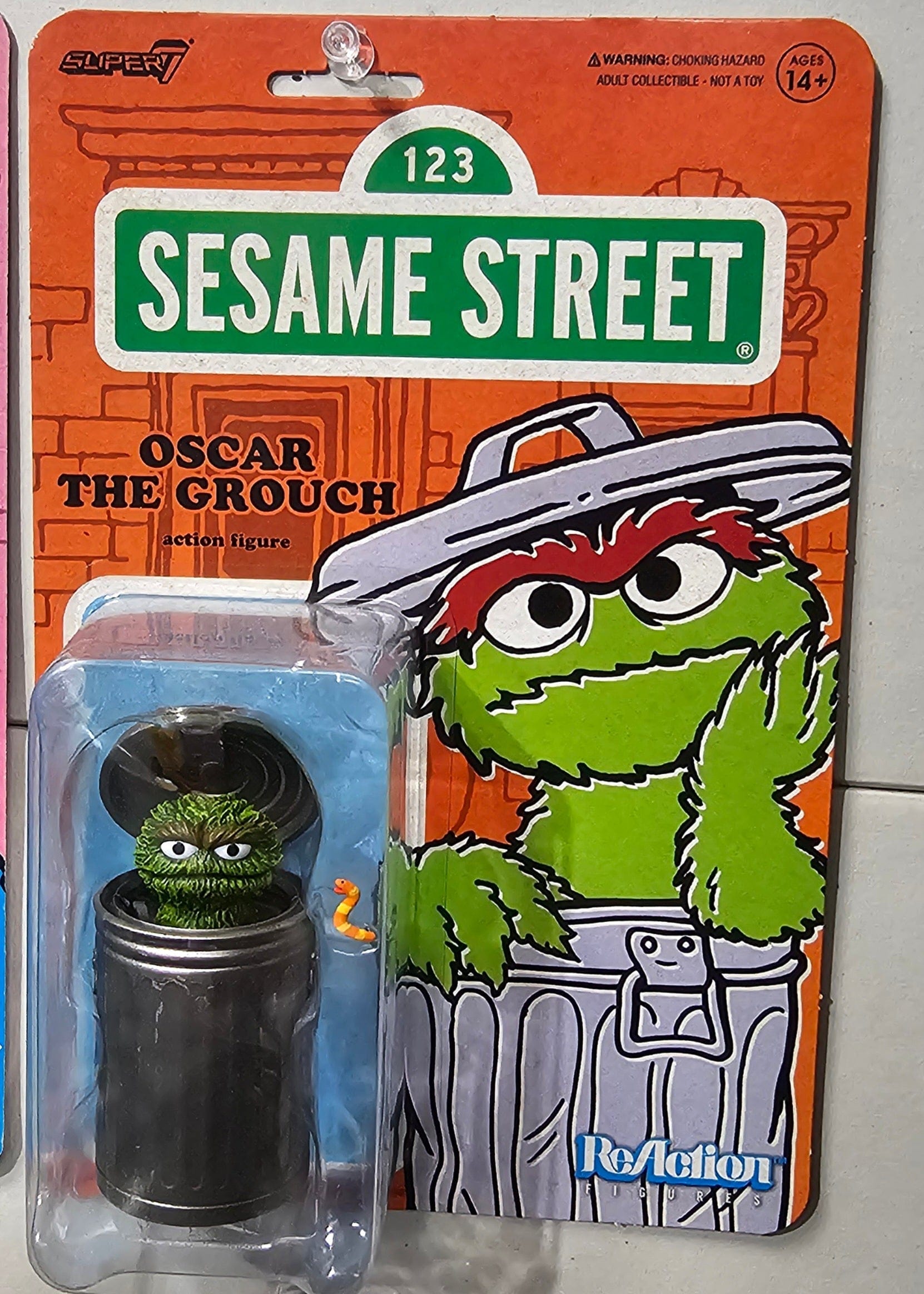 Super7 ReAction Figures Sesame Street - Oscar the Grouch Action Figure - Vault 82